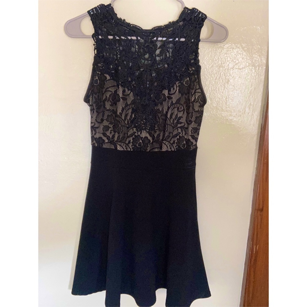 Black Lace Midi Dress